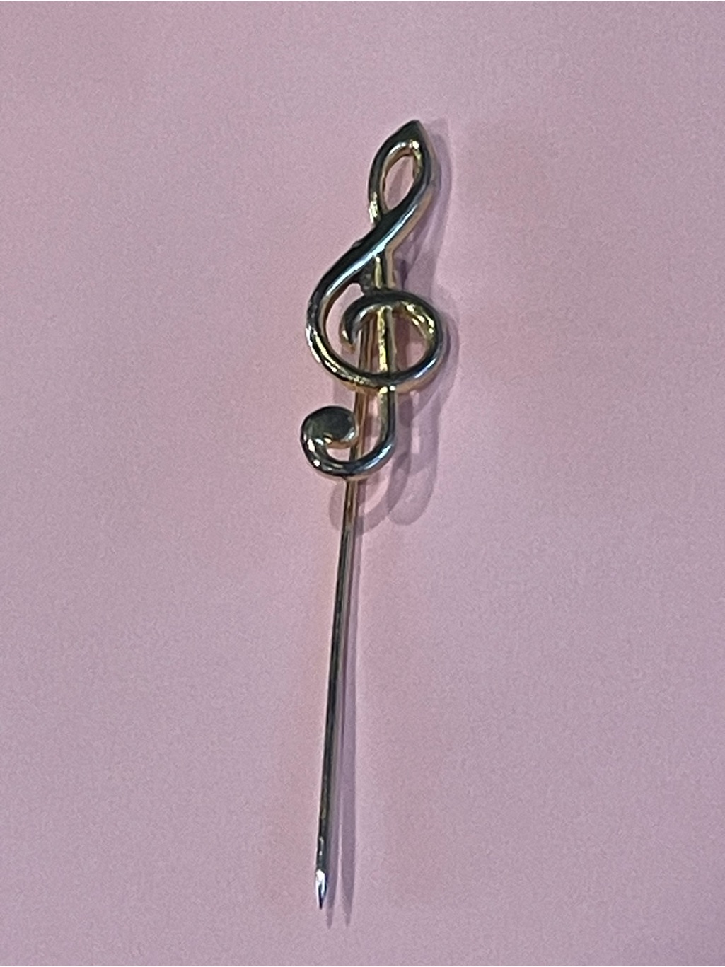 Gold Tone Treble Clef Stickpin #0237 Sale